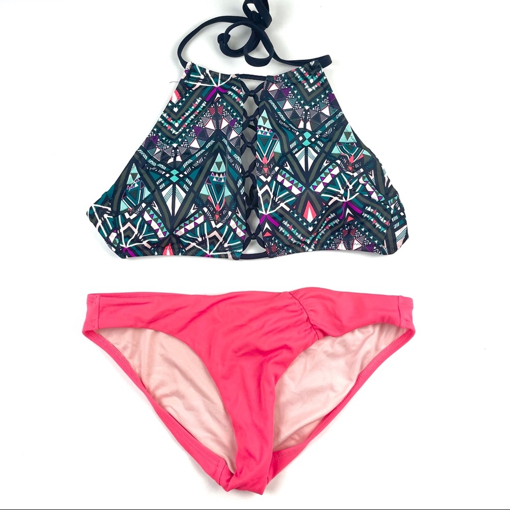 Victorias Secret PINK High Neck Bikini Small